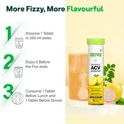 oziva ACV Moringa (Lemon Masala)To Control Cravings,Apple Cider Vinegar,No Added Sugar image 3