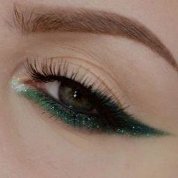 Dark Green shiny Eye liner & kajal-image-65