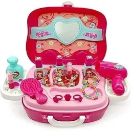Beauty Make up case and Cosmetic Set Suitcase with Makeup Accessories kids Toy-image-12