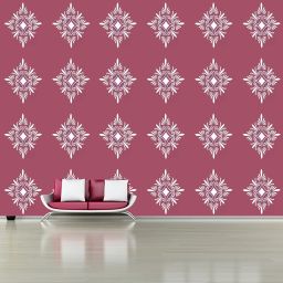 Stencils for wall painting ze:- 16 X 24 Inch) Theme-"Rhomb Bushes Rangoli" Reusable DIY Wall Stencil Painting for Home/Office Decoration Stencil Stencil (Pack of 1, Floral) Wall stencil Stencil-24