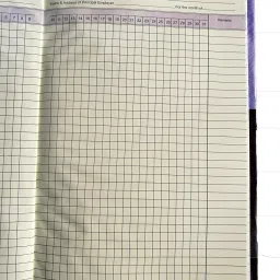 lrs Register of Muster roll Form XVI Rule 78 1-Part Register image 3