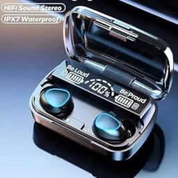 M10 TWS Bluetooth Earbuds Wireless Bluetooth 5.1 Stereo IPX7 Waterproof. Black Bluetooth Headset-image-47