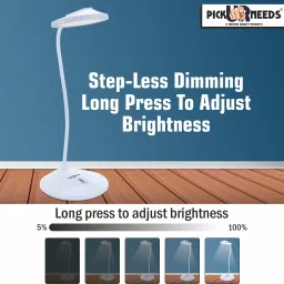 pick ur needs Rechargeable Desk LED Table Lamp With Touch Dimmer Adjustable Brightness 3 Hrs Study Lamp image 2