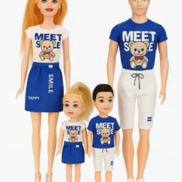 Family Doll Set for Girls – Pack of 4 Stylish Dolls for Pretend Play (3+ Years)-image-91