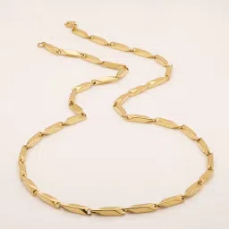 Golden Gold Men Necklace Chain for Boys and Girls 22 Inches Gold-plated Plated Metal Chain-picture-19
