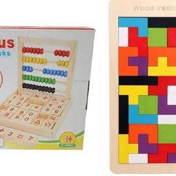 Abacus Study Blocks and Wood Intelligence Puzzle Set-image-20