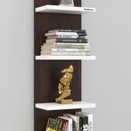 madhuran Open wall mount shelf Engineered Wood Open Book Shelf image 3