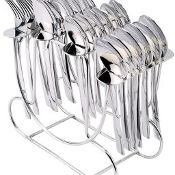 akosha premium quality impress luxury stainless steel cutlery set (25 pcs) Stainless Steel Cutlery Set image 2
