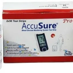 AccuSure Pro 100 Glucometer Strips-11