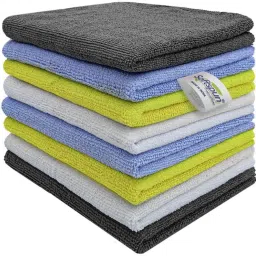 SOFTSPUN Microfiber Cleaning Cloths, 8 pcs 30x40cms 280GSM Multi-Color Wet and Dry Microfiber Cleaning Cloth-image-58