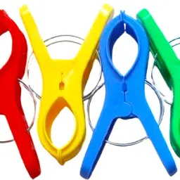 Bharat - Saree Pre-Pleating Big Clips - Multi-Color Pack of 4 | Plastic Cloth Clips-27