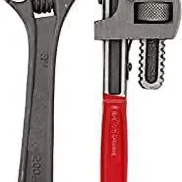 Spare & Service Pipe wrench & Spanner Pipe Wrench 12 Inch & Adjustable Spanner 08Inch Single Sided Combination Wrench-image-77
