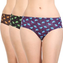 bodycare Pack of 3 Women Hipster Multicolor Panty-picture-3
