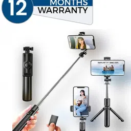 Sharp beak ® Selfie stick cum Tripod with Detachable Remote [12months Warranty] Bluetooth Selfie Stick-12