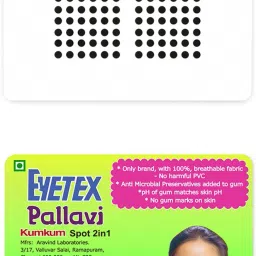 Pallavi Sticker Kumkum Forehead Black Bindis-image-4