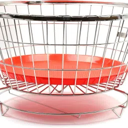 Stainless Steel Stainless Steel Dish Drainer Basket for Kitchen-1Unit(Dimension-46x34x22cm) Storage Basket-27