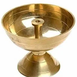 Pure Brass paro pyali Kamal Akhand Diya Deepak puja Diya Best for Home & Office Decoration Table Diya Brass Table Diya-image-23