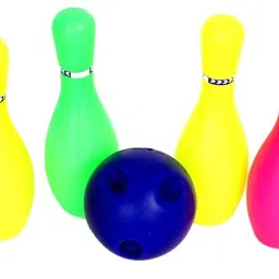 tirth Bowling Toy Plastic Set with 6 Bottles and 2 Balls Game image 5