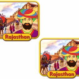 Fridge Magnet – Rajasthan Cultural Heritage with Camel & Fort Design Fridge Magnet Pack of 2-image-36