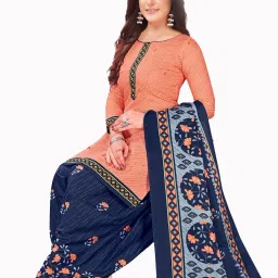 Unstitched Crepe Salwar Suit Material Solid, Floral Print, Printed, Geometric Print-image-88
