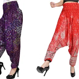 narnari Printed Pure Crepe Women Harem Pants-picture-34