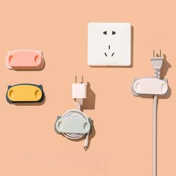 Pig Plug Wire Organizer Cable Holder Clips with Self-Adhesive Pad (4 Pcs Set) Hook 4-image-81