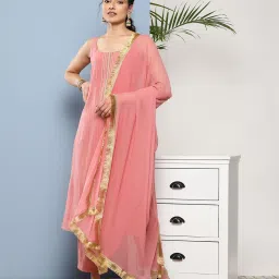 Women Silk Blend Kurta Pant Dupatta Set-image-57