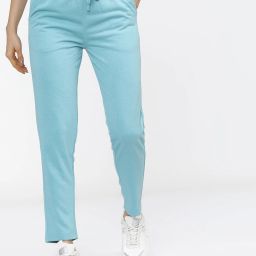 Women Solid Light Blue Track Pants-image-61
