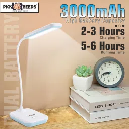 daily needs shop Rechargeable LED Table Lamp With Warm Light Color Dimmable Brightness Reading 5 hrs Lantern Emergency Light image 5