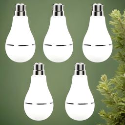 Charging Bulb 9W LED 1200mAh battery 4 hrs emergency light Pack of 5 bulbBP258 4 hrs Bulb Emergency Light-image-73