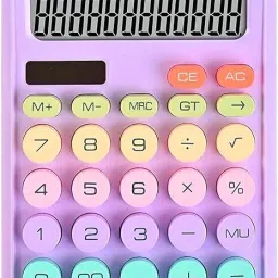 12 Digit Calculator Desktop Calculator - Big Buttons | Aesthetic Candy Color | Comfortable Touch BasicCalculator-24