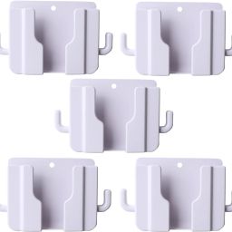 M/S DSNS Wall Stand For Mobile Charging | AC TV Remote Wall Mount Holder 5 Piece White Mobile Holder-26