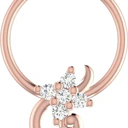 avsar Harshali 14kt Cubic Zirconia Rose Gold Nose Wire-image-17