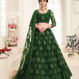 Embroidered Semi Stitched Lehenga Choli-image-19