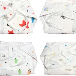 100% COTTON MUSLIN CLOTH LANGOT WITH PED WASHABLE SIZE 0-3 TO 9-12 (PACK OF 5)-picture-17