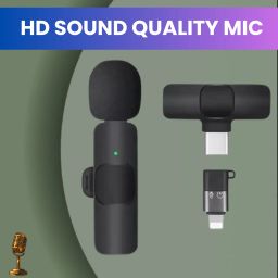 K8 Wireless Microphone Recording Clip Mic with Receiver for Vlogging/YoutubeE319 Microphone-image-67