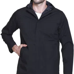 SANHOK Waterproof Polyester Windcheater Hooded Sports Running Travel Sunscreen Jacket Solid Men Wind Cheater-image-34