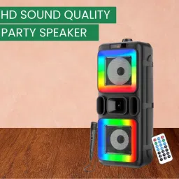 GUGGU Pushpa(PORTABLE BLUETOOTH PARTY SPEAKER) 3D Sound With Karaoke Mic/RGB LightG74 40 W Bluetooth Party Speaker-picture-6