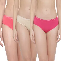 Pack of 3 Women Hipster Pink, Beige Panty-image-1