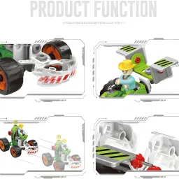 toybot 3-in-1 STEM Building Kit: 72-Piece DIY Construction Set for Kids to Build & Play image 2
