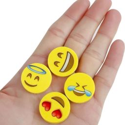 frkb 24pc Round Shape Smiley Emoji Erasers with Multiple Expressions Non-Toxic Eraser image 4