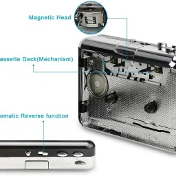 Etzin Cassette Player – Portable Tape Player Captures MP3 Audio Music via USB 0 inch CD Player image 5