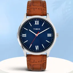 Blue Dial Leather Strap Analog Watch- For Men TW0TG7301-picture-17