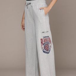 Women Printed Grey Track Pants-image-43