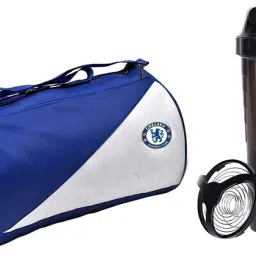 20 L Gym Duffel Bag - Premium Quality sport bag for gym and travel with spider protein shaker bottle - White-image-59