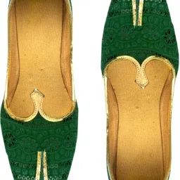 Mens Ethnic Designer Punjabi Jutti Mojari Nagra for Party and Wedding Loafers For Men-image-0