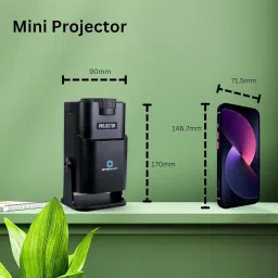 BITECHKART Android Projector|180° Rotatable|1GB RAM & 8GB ROM| WiFi6 & BT5.0|1080P 200 ANSI (6000 lm / 1 Speaker / Wireless / Remote Controller) Portable Projector image 5