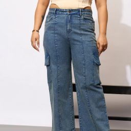 Women Straight Fit High Rise Blue Jeans-image-23