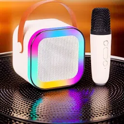 Karaoke Speaker K12: Party POP Wireless Bluetooth Speaker with Mic, RGB 43 Laptop/Desktop Speaker-14