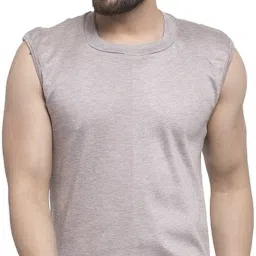 UZARUS Men's Sleeveless Solid Round Neck Winter Thermal Wear Top Men Top Thermal-image-13